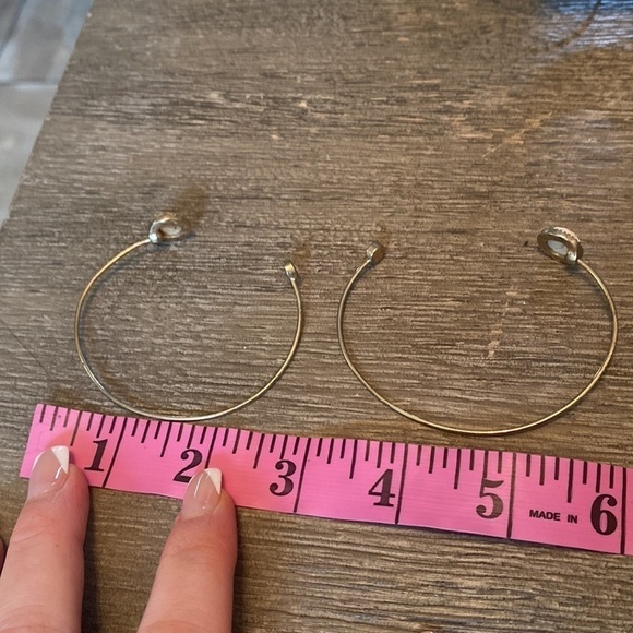 Two piece | Gold | Faux Stone | Bangle Set - Picture 11 of 11